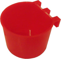 Cage Cups Birds Feeders Seed Bowl Chicken Feeding Watering Dish - 10PCS Red - image 2