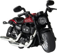 CYYSFIVQZ black 1:14 die cast pull back toy motorcycle with lights and sounds - view 2