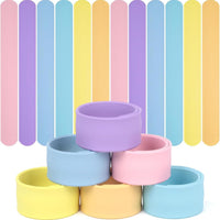 LovesTown color slap bracelets bulk pack of 12 silicone snap bands in rainbow colors