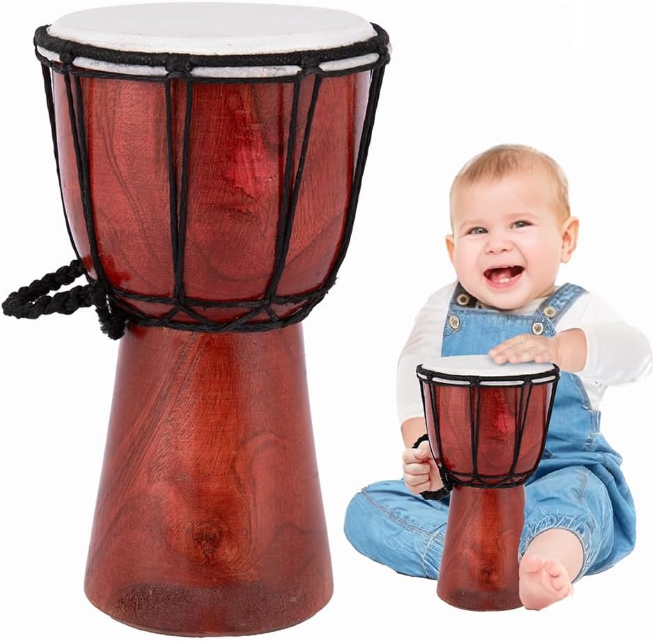 ArtCreativity 8 Inch Mini Wooden Toy Drum for Kids - 8" Inch