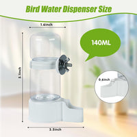 2 Pack Automatic Bird Cage Water Dispenser - White / 2PCS Water Dispenser - image 2