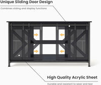 55-75 Gallon Aquarium Stand Heavy Duty Steel Frame, Fish Tank Cabinet with Accessories Storage for Reptile Terrarium & Turtle Tank - 1000lbs Capacity (Black)