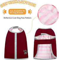 Queenmore Cold Weather Dog Coats Loft Reversible Winter Fleece Dog - XX-Large / Burgundy