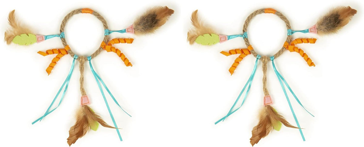 SmartyKat Dream Dangler 2-in-1 Hanging Feather Cat Toy - Set of 1 (Pack of 2)