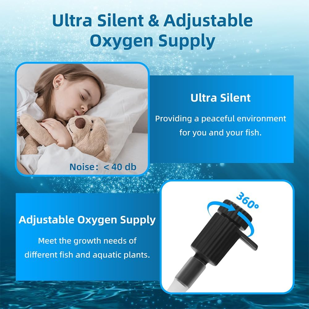 DaToo Aquarium Filter 5-15 Gallon Fish Tank Filter 120GPH Powerful - 4W 120GPH For 5-15 Gallon - image 4