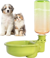 VANNON Gravity Pet Water Bowl, Grey - 16oz / E-Gradient Green