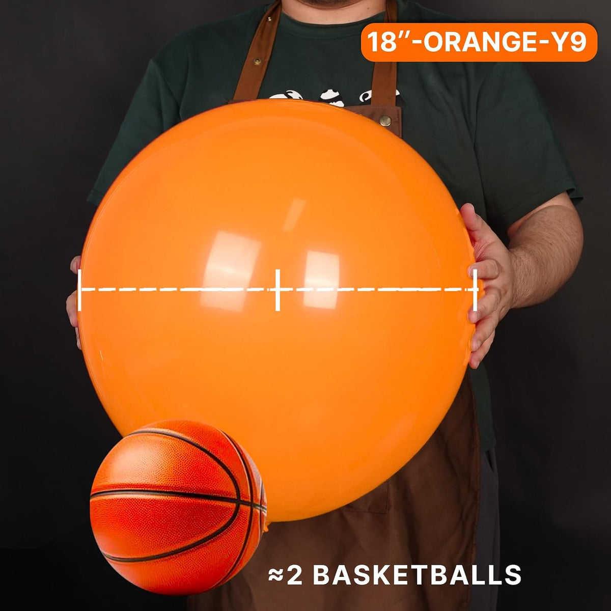 PartyWoo White Balloons 155pcs Matte White Latex Balloons Different - Orange-y9 / 18 inch - image 2