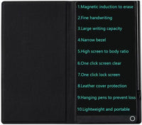 LCD Writing Tablet 6.5in Fine Tip with Leather Case and Hanging Pen – Fun for Kids & Family - Fine Tip with Leather Case