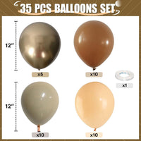 HILAVO Toy Inspired Story Balloons - Brown Gold / 35PC - image 2