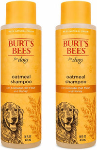 Burts Bees for Pets Oatmeal Dog Shampoo with Honey - Unscented / 16 Fl Oz (Pack of 2)