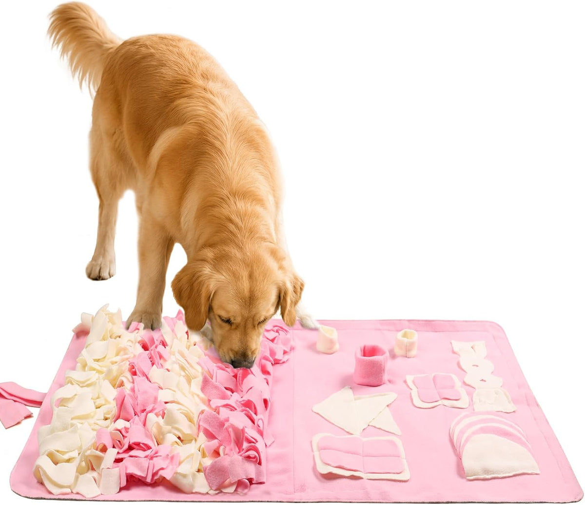 Snuffle Mat for Dogs: Slow Food Interactive Experience – Essentials for Dogs - Pink / Medium 22x38 inch