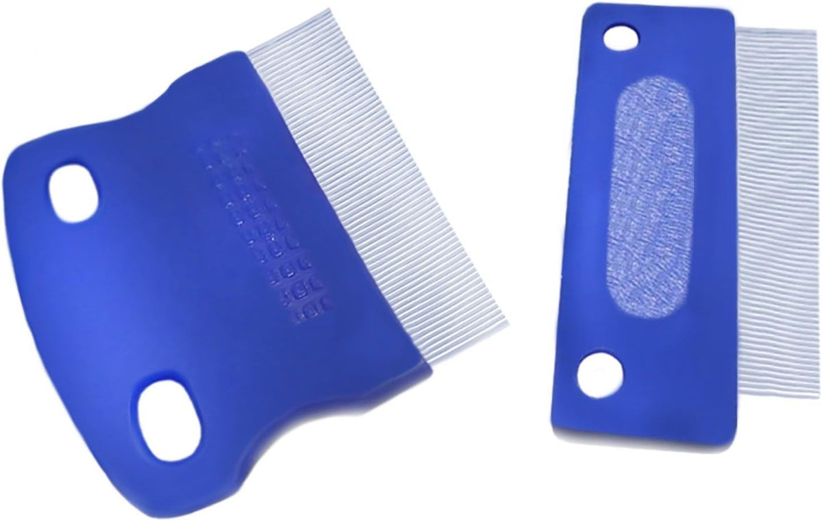 Two sturdy fine tooth tear stain remover combs for dogs