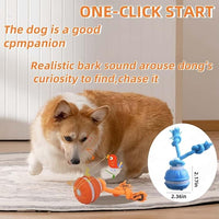 Interactive Dog Toys, Squeaky Dog Toys, Active Rolling Ball for Puppy and Medium Dogs, Squeaky, USB Rechargeable (Orange)