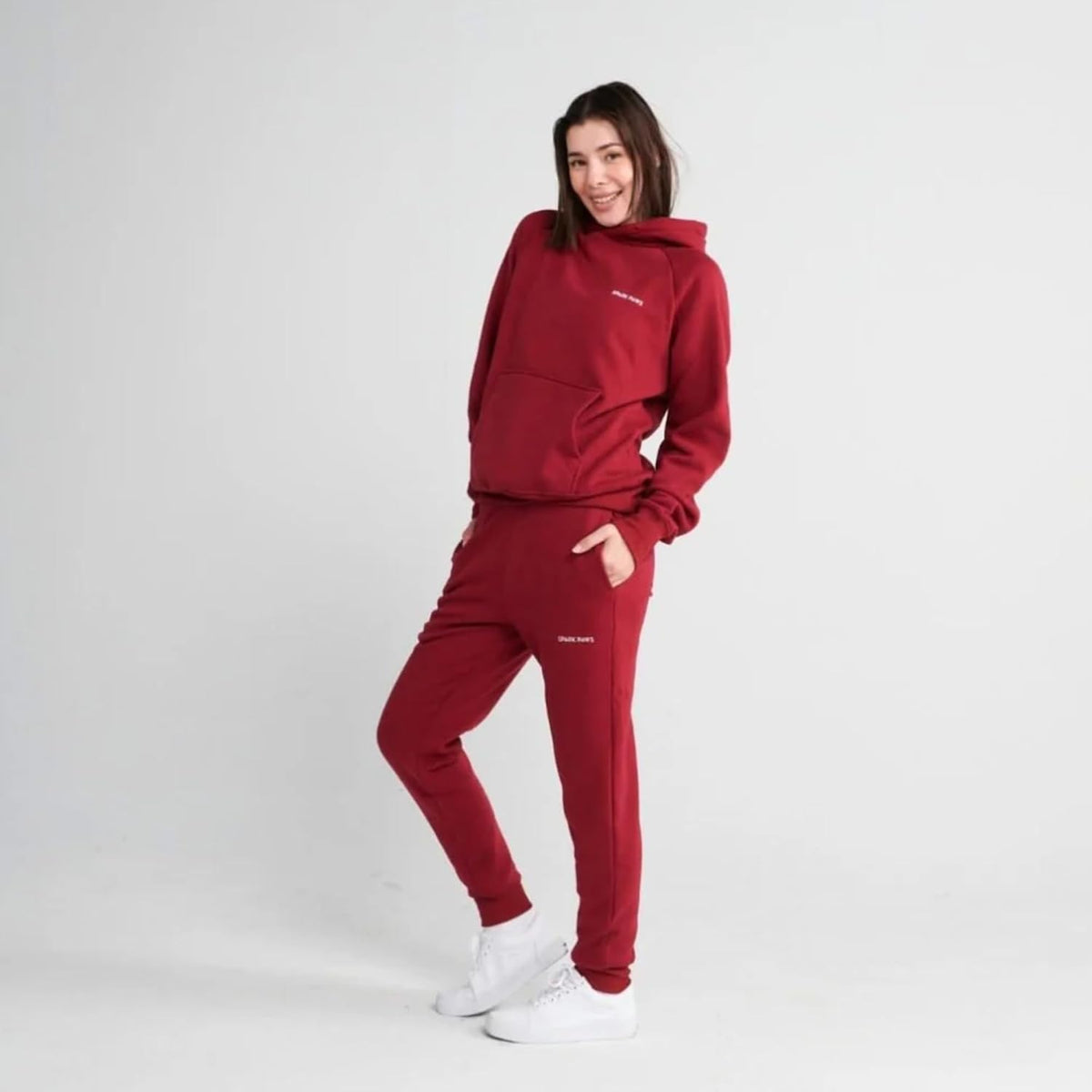 Spark Paws Human Hoodie, Matching Dog and Owner Clothes - Large / Burgundy - image 3