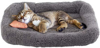 Enjoying Cat Mat Bed 16" x 22" Pet Bed with Pillow Around for Dogs - Small(Rectangular) - image 3