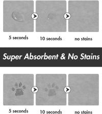 MontVoo Absorbent Dog Food Mat-Dog Mat for Food and Water Bowl - Lightgrey / 16"x24" - image 2