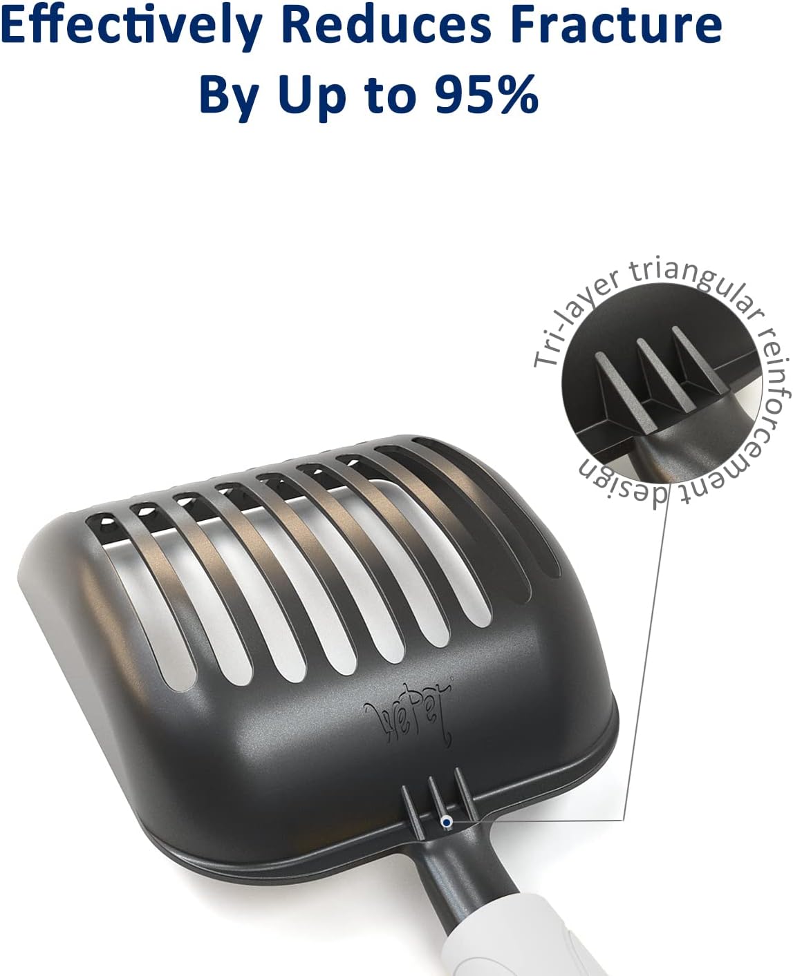 Cat Litter Scoop, Non-Stick Plated Aluminum Alloy Sifter - Medium / #05 Grey - image 2