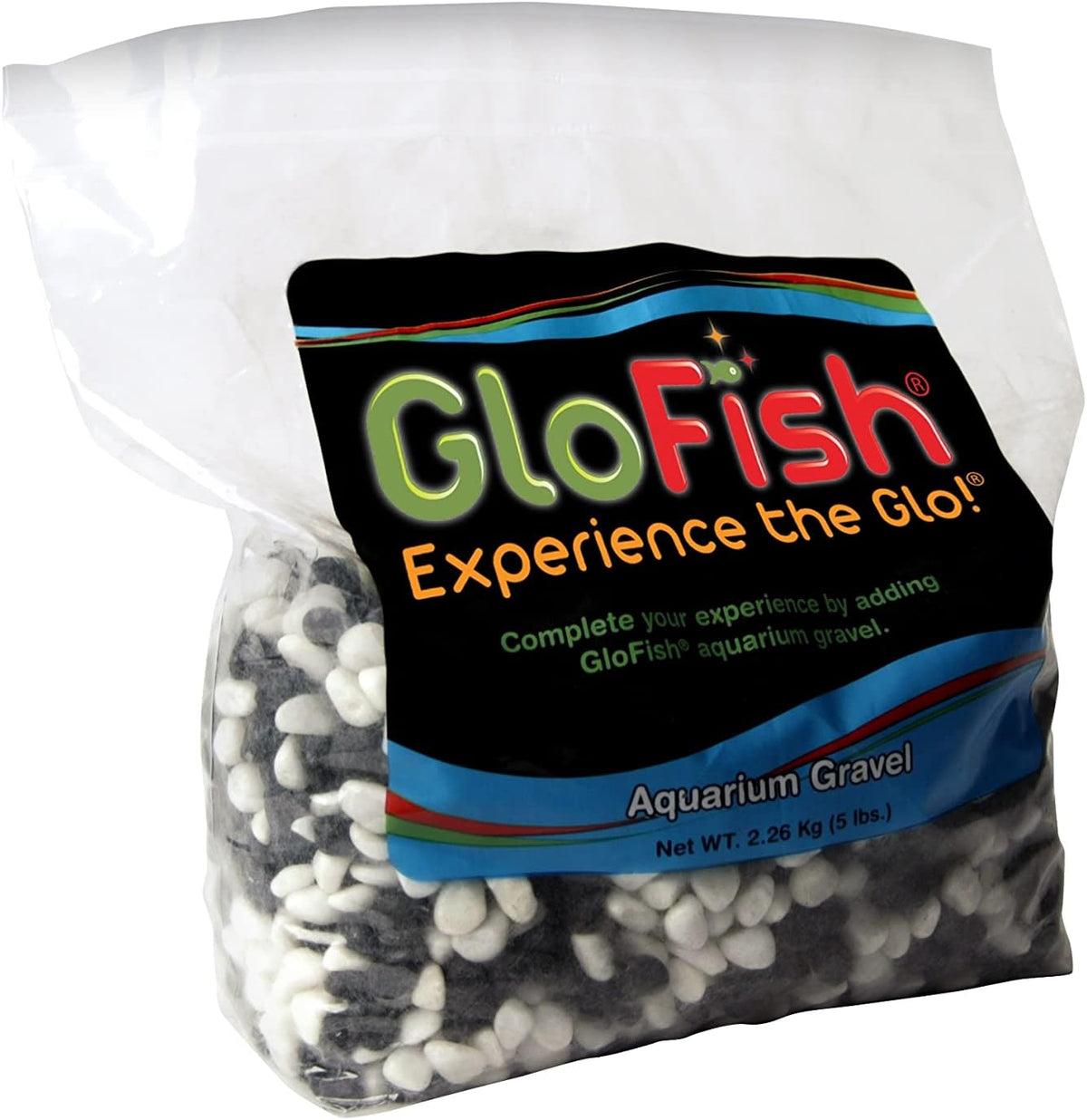 GloFish Aquarium Gravel, Black With Fluorescent Accents - Black/White / 4 x 5 x 9 inches; 5 Pounds - image 2