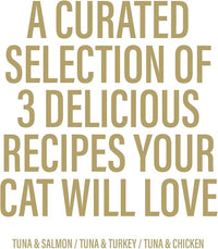 Chewer's Joy Wet Cat Food Variety Pack – 3 Flavors: Tuna & Salmon, Tuna & Chicken, Tuna & Turkey – Natural Pâté – High Protein – Grain Free – Complete & Balanced Nutrition – 24 Cans (3 oz)