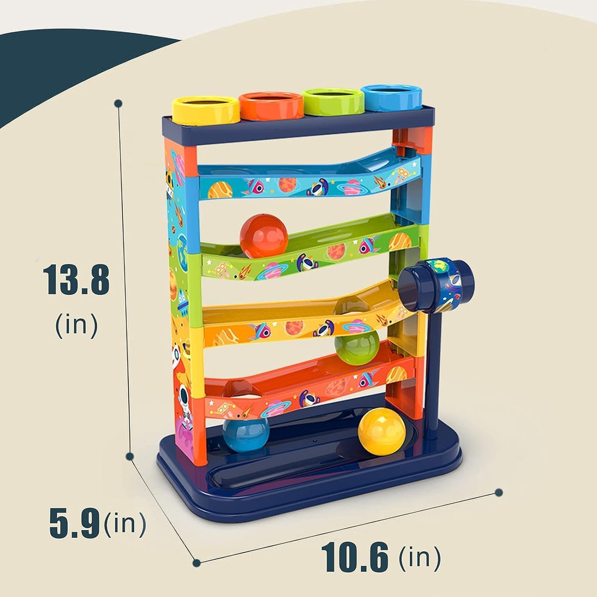 YVV Pound a Ball for Toddlers Boys and Girls STEM Developmental - image 3