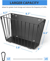 X Large Rabbit Hay Feeder Guinea Pig Hay Feeder Metal Frame Bunny Hay - 1-Pack Black - image 2