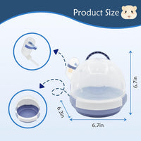 Hamster Carrier Cage Portable Cages Small Animals Carry Travel Case - 【Blue】 - image 2