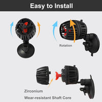 Carefree Fish Aquarium DC12V 10W Wave Maker 4 Level Adjustable Flow Rate Powerhead 1500Gph Wave Pump for 10~60Gal Freshwater and Saltwater Fish Tank