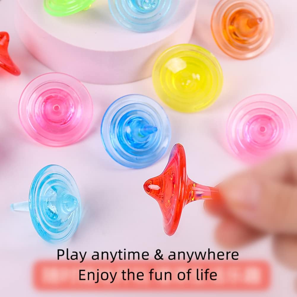SPRMUD acrylic spinning tops shaped like crystal gems in mixed colors, 24 pieces - view 10