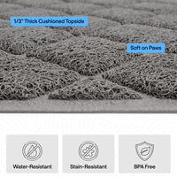GORILLA GRIP Cat Litter Mat, Coiled Mesh Trapping Mats - Small (24" x 17") / Grey - image 2