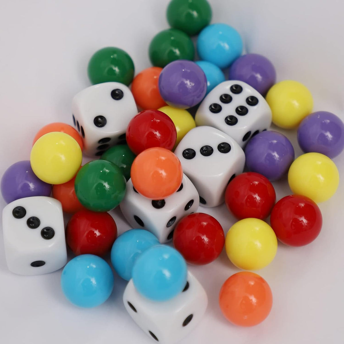 30 Wahoo Board Game Replacement Marbles 5 Each of 6 Colors - 0.55 inches - image 2
