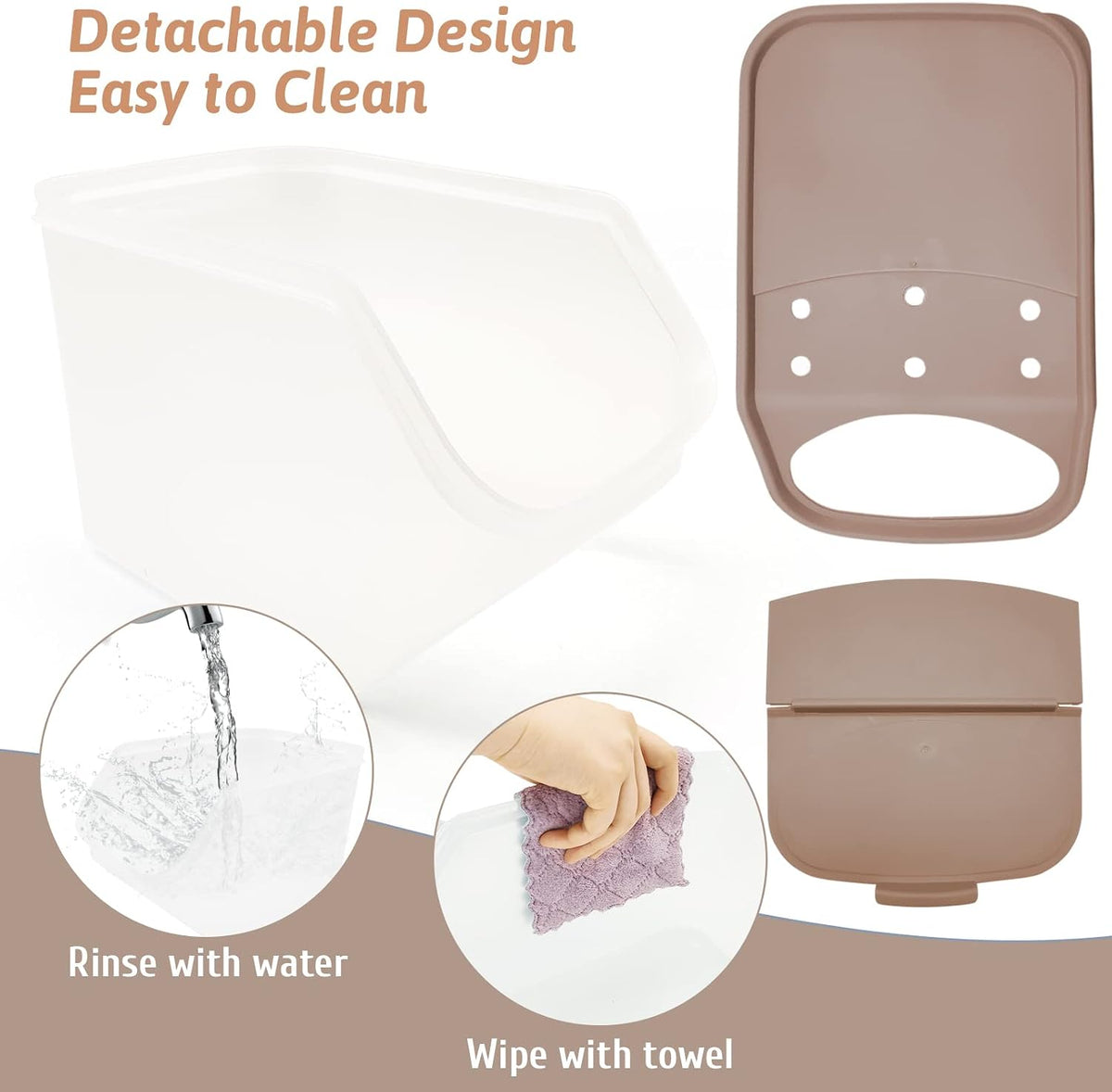 BNOSDM Chinchilla Sand Bath Container Hamster Dust Tub House – Essentials for Small Pets - Coffee - image 4