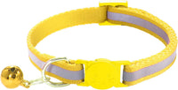 2 Pack Breakaway Cat Collars with Bells - Yellow - image 4