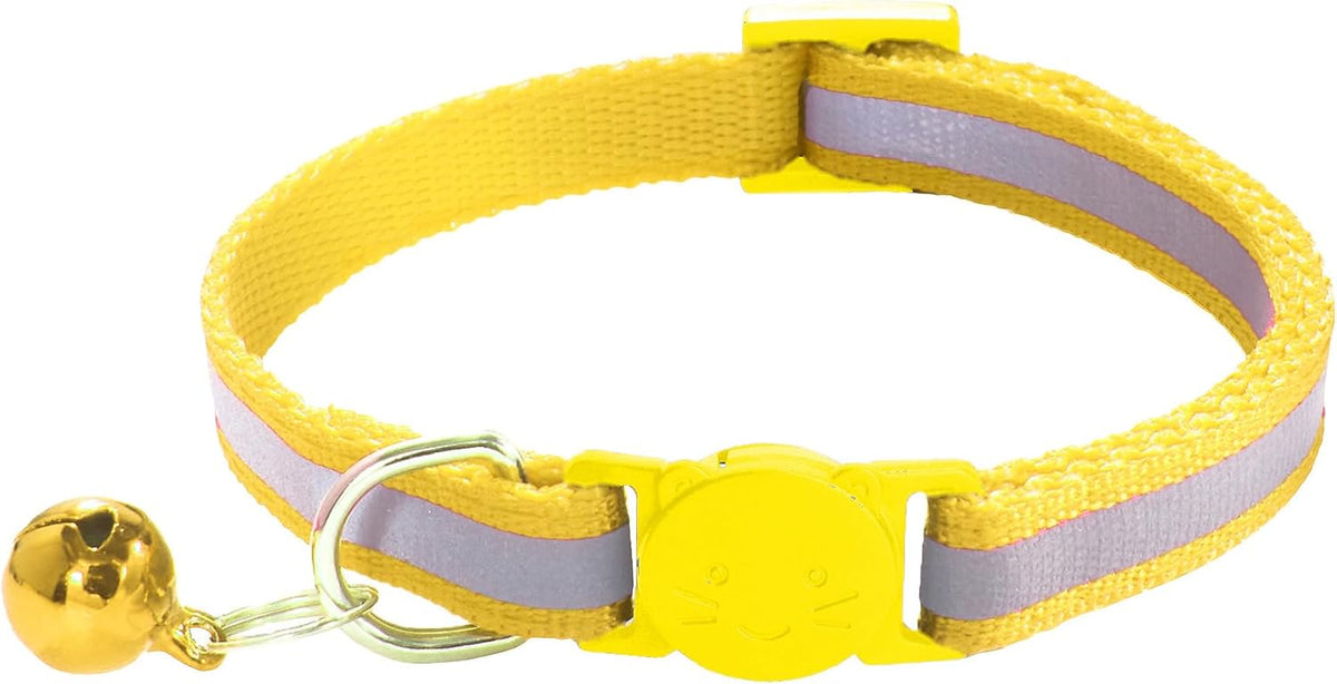 2 Pack Breakaway Cat Collars with Bells - Yellow - image 4
