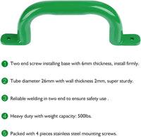Purife 10 inch matte black metal playground safety handles, 2 pack with screws - view 18