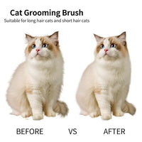 2PCS Pet Grooming Kit，Cat Brushes、Cat Nail Clipper，Cat Grooming Brush for Sedding and Grooming Fur（Grey）
