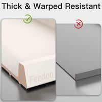 Feedoo Pet Feeding Mat [Warped Resistant Raised Edge] - 28.5"L x 16.5"W / Sand White - image 2