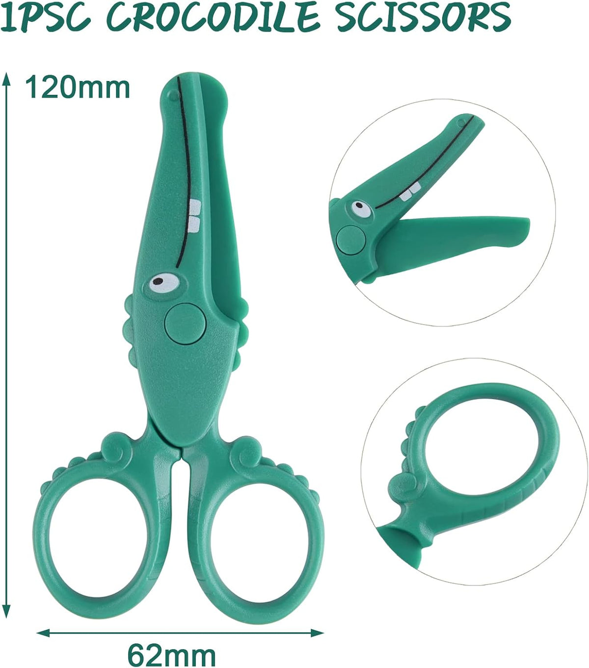 ASTARON Toddler Safety Scissors Crocodile Kids Preschool Training - 1 / Crocodile - image 2