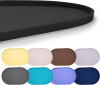 Hubulk 100% Waterproof Silicone Pet Feeding Mat with Raised Edge - Black / 32"L x 24"W