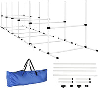PawHut 4 Piece Dog Agility Training Equipment for Dog Agility Course - 6 Piece / White