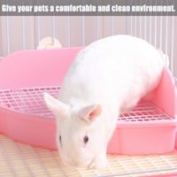 Large Rabbit Litter Box Bunny Corner Toilet Box Potty Trainer Bigger - Blue - image 2