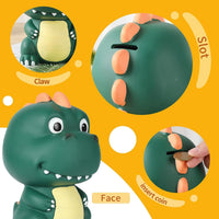 H&W Dinosaur Money Bank with Big Head - Deep Green - image 3