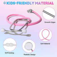 Phobby Kids Stethoscope Toy for 3 4 5 Years Old - pink and blue - image 3