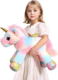 FFxiong 44 Inch Giant Unicorn Stuffed Animal Pillow - Multi / 24 Inch