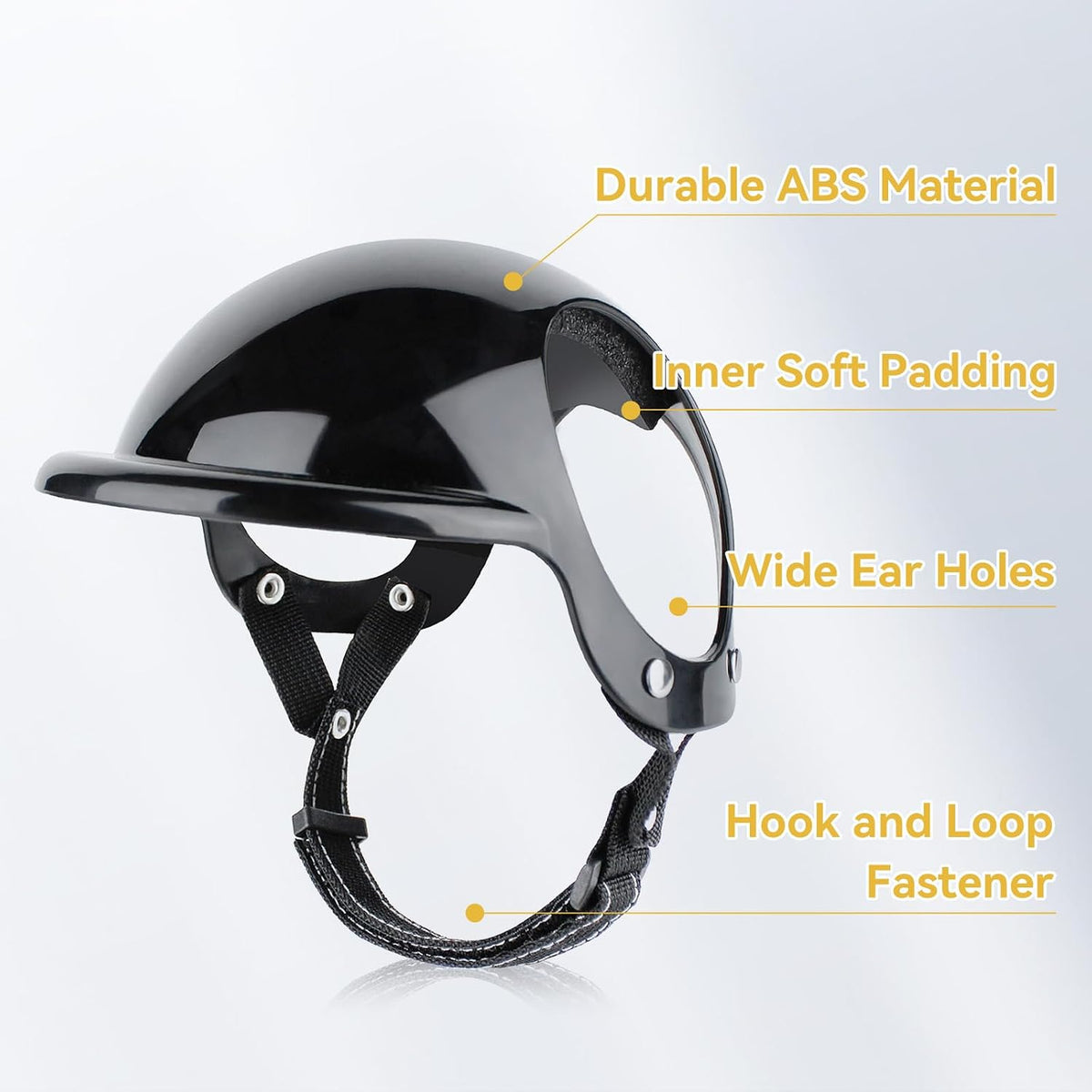 Dog Helmet and Goggles for Small Dogs - X-Small-(Black+White) - image 3