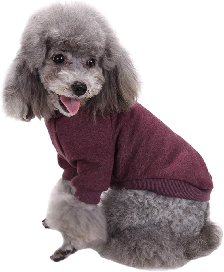 Dog Sweaters for Small Dogs, Soft Fleece Puppy Clothes - Brown / Medium - image 2