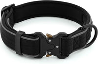 Plutus Pet Tactical Dog Collar, Reflective, Adjustable Heavy Duty Dog Collar, Soft Padded and Comfortable, for Small Medium and Large Dogs (Black, XS)