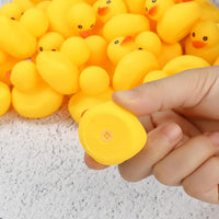 50Pcs Mini Rubber Duck Bath Toys - Yellow - image 3