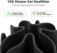 Jaoul Slow Feeder Dog Bowls Insert - Medium(4.72 inch) / Black - image 3