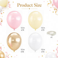 Pastel Balloons Whimsical Christmas Rainbow Colorful Birthday Balloon – Fun for Kids & Family - Soft Pink Yellow White - image 2