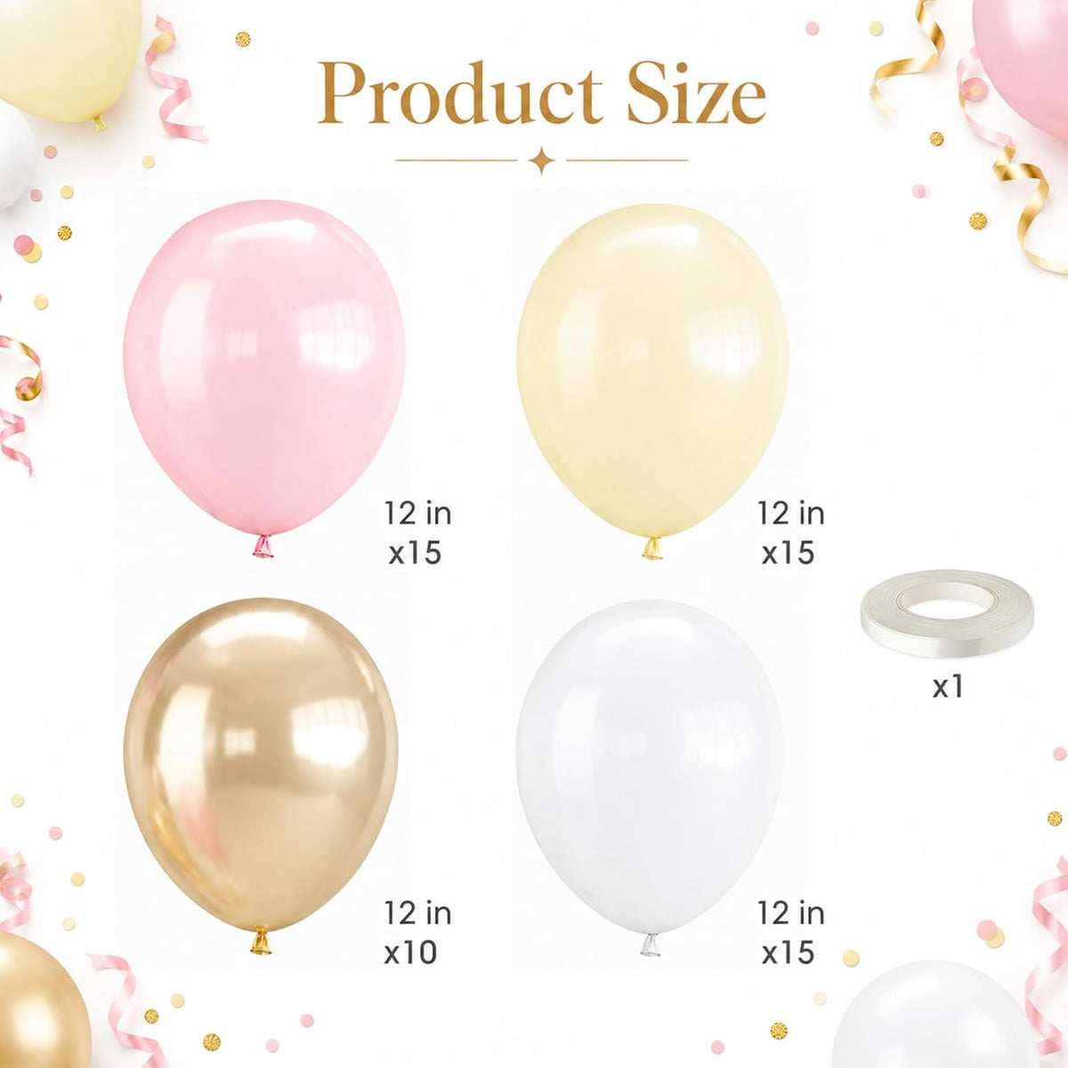 Pastel Balloons Whimsical Christmas Rainbow Colorful Birthday Balloon – Fun for Kids & Family - Soft Pink Yellow White - image 2